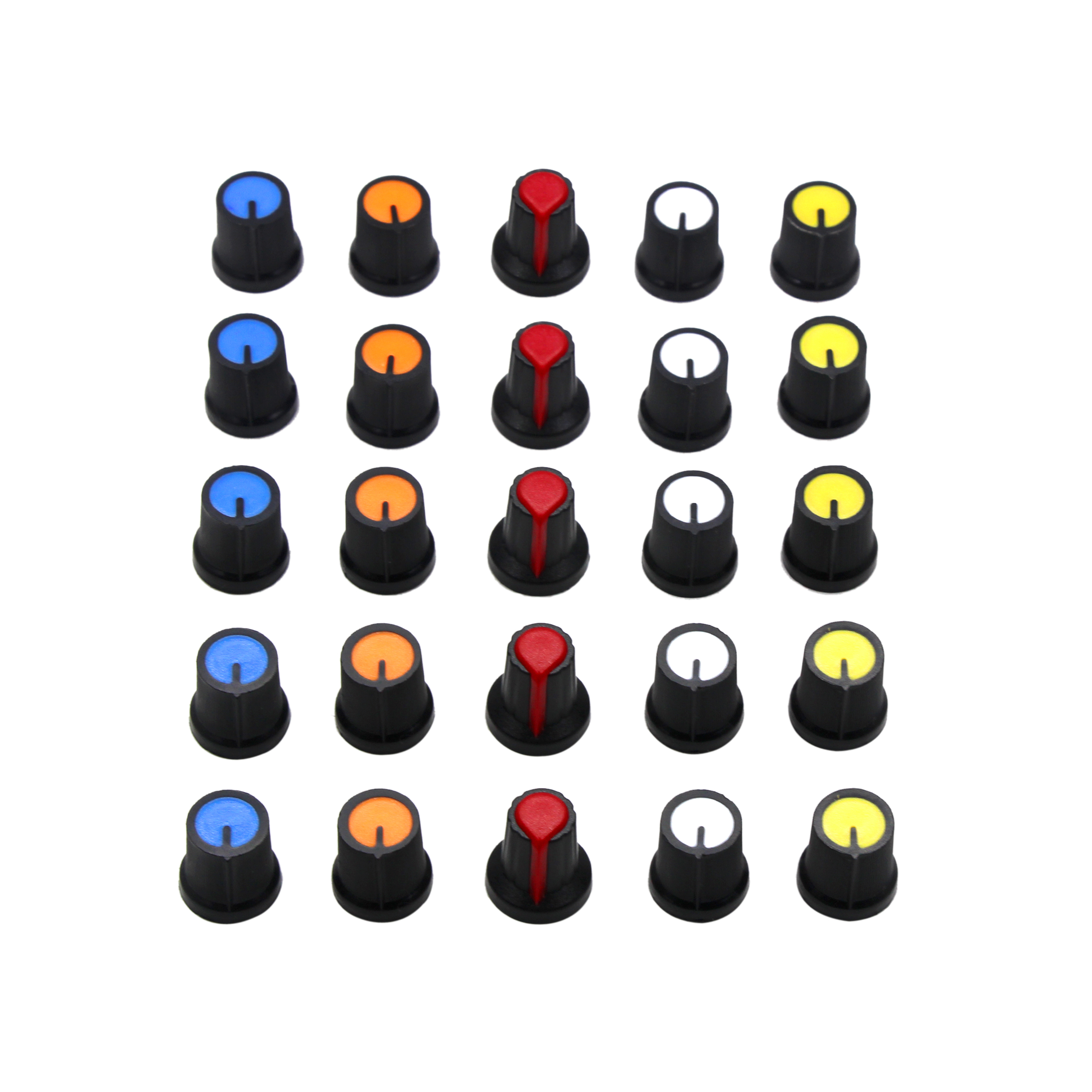 拉花柄电位器扭转开关帽桃心钮功放调音台开关旋钮帽6mm15MM17MM