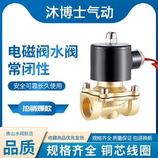 4分6分1寸电磁阀220v水阀阀门电动常闭进放水管电子阀控制阀开关