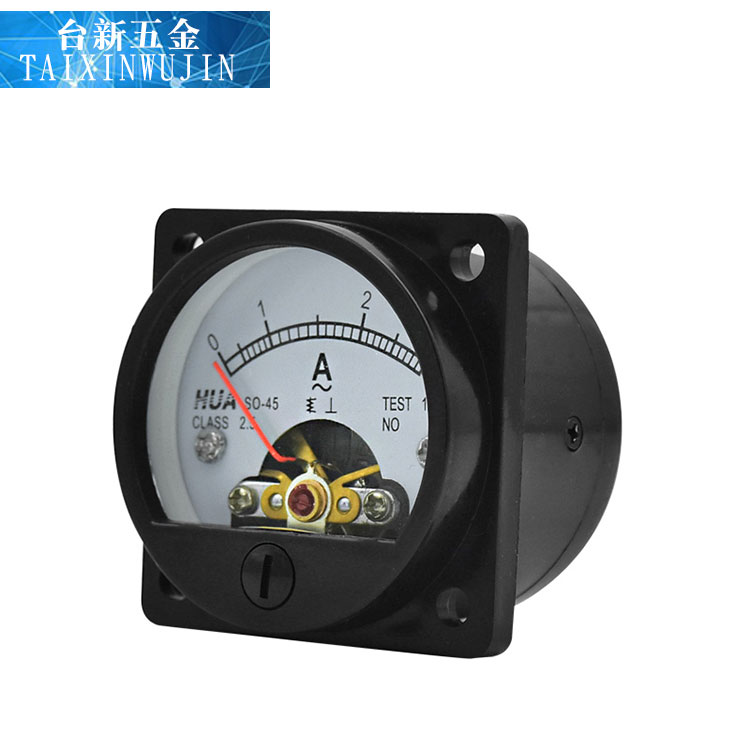 华伟HUA电流电压表 SO45 AC3A 5A 10A 15A 20A 300V指针式电流表