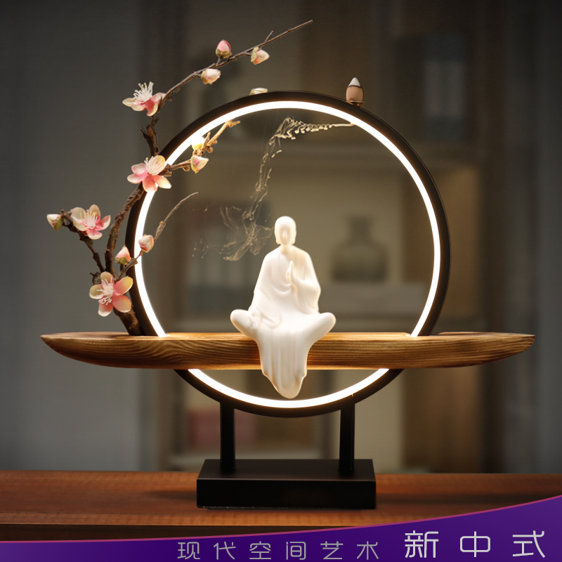 朴记创意摆件灯圈家里装