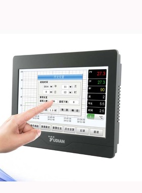 厦门宇电AI-39028 二路9寸触摸操作记录型智能温控器/调节器