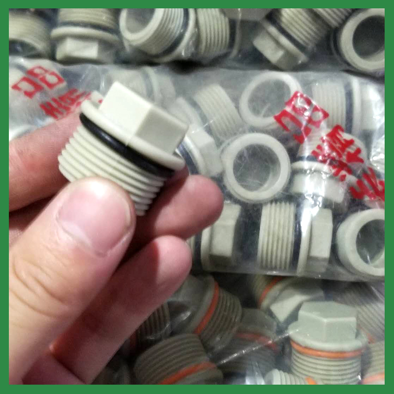 灰色丝堵塑料头分寸外管