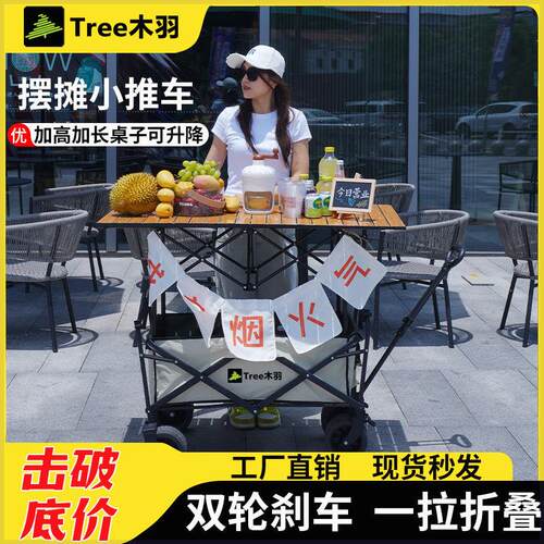升降露营推车地拖户外可