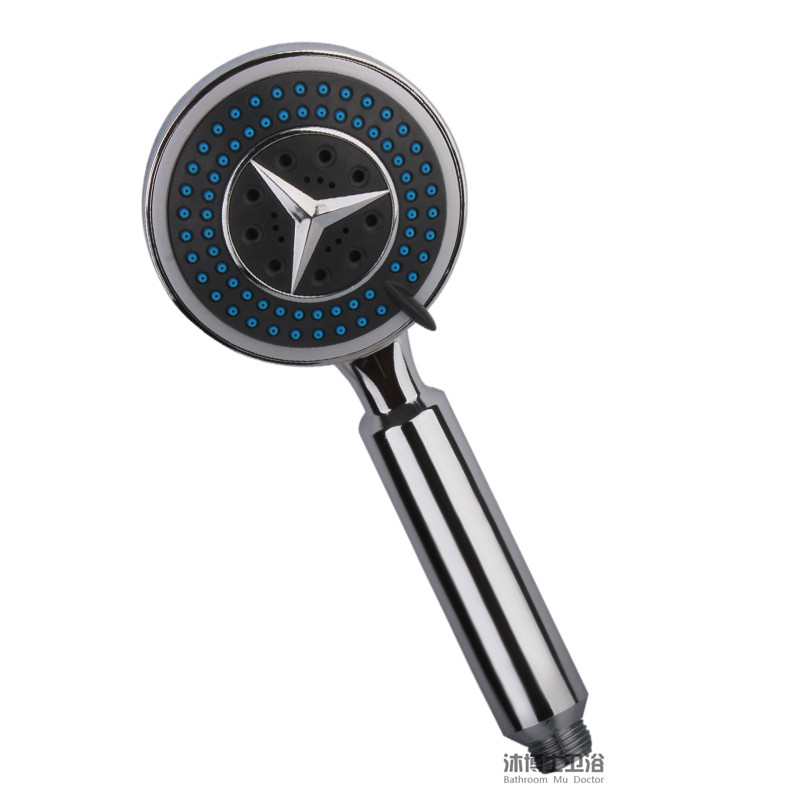 淋浴花洒喷头 手持花洒喷头 莲蓬头 黑蓝奔驰标花洒头