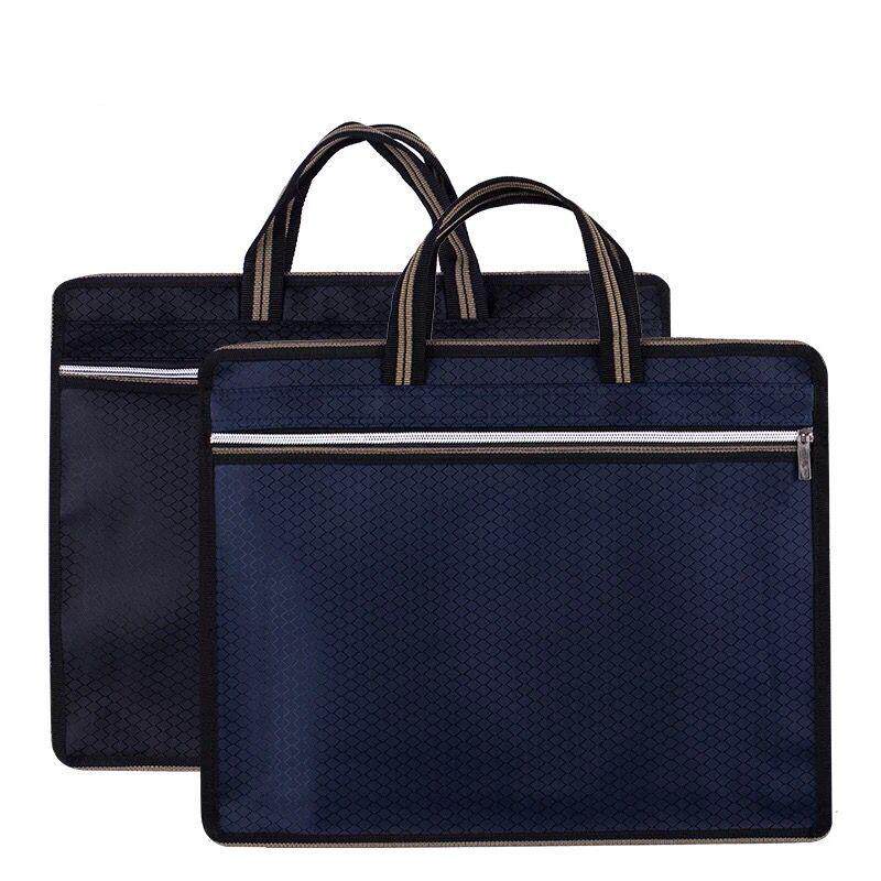 包邮经典侧拉公文包文件资料会议办公手提袋帆布立体大容量手提袋