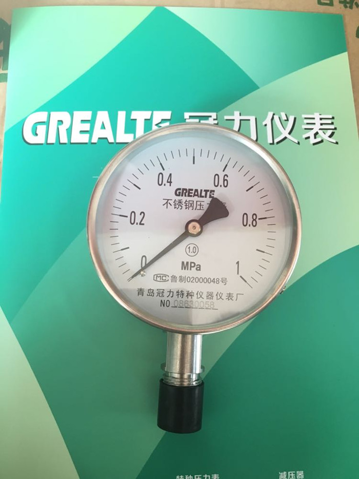 YTF100不锈钢压力表1级精度青岛冠力特种仪器仪表厂