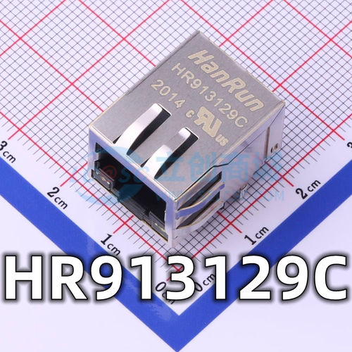 全新原装 HR913129C RJ45 带灯以太网网口连接器 屏蔽式 现货供应