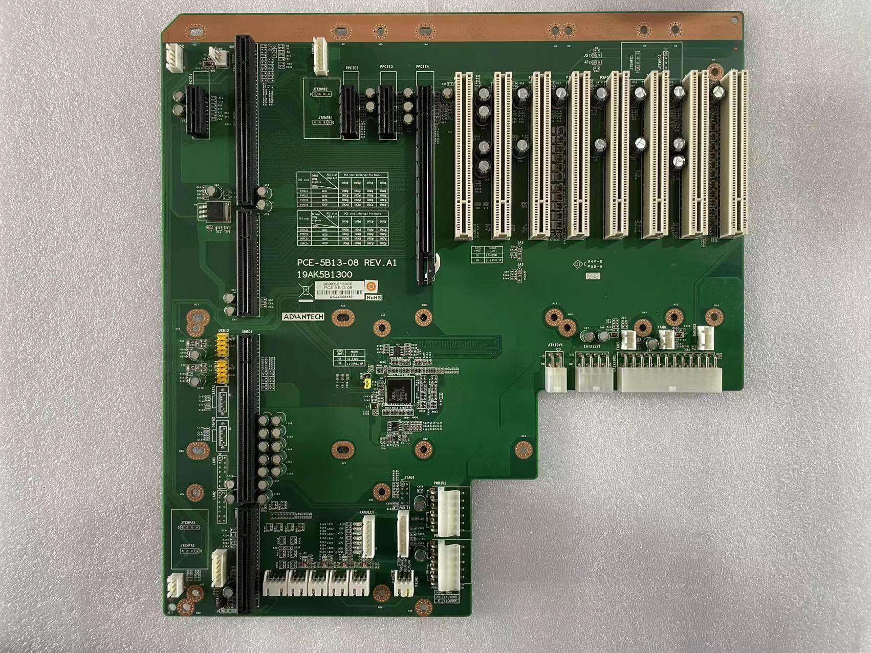 研华 PCE-5B13-08 REV.A1  19AK5B1300工控机底板 PCE-5B13 现货
