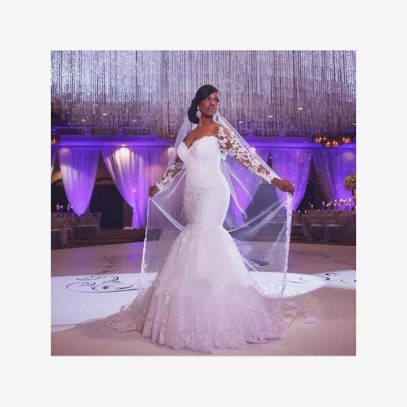 性感抹胸蕾丝露背鱼尾韩式新娘婚纱礼服 2019新品Wedding dress