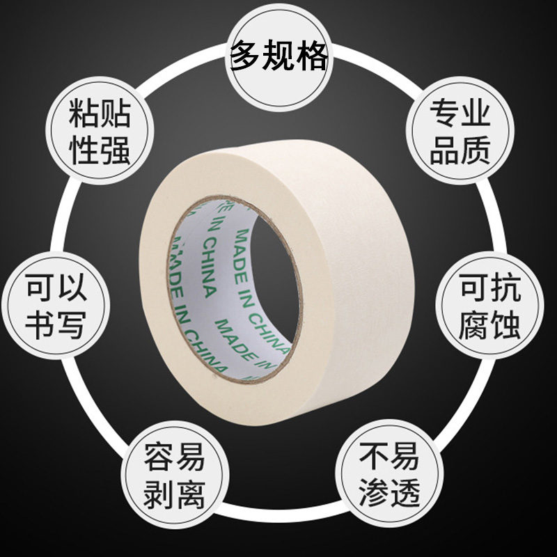 美纹纸胶带 可书写办公标记胶带 手撕无残留胶 喷漆画面固定胶带