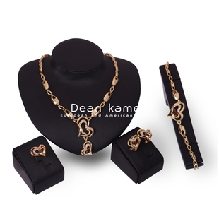 欧美大牌耳环项链婚礼套装女necklaces women bracelet earrings
