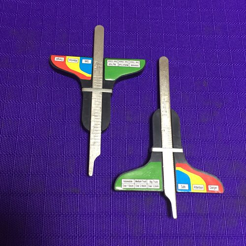 轮胎深度尺车胎尺深浅尺花深尺轮胎深度尺深度规0-30MM 0-16INCH