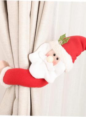 Christmas decorations cartoon curtain buckle snowman elk
