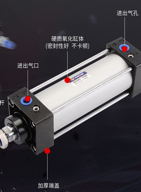 SC125气缸大缸径160X25*50-75X100X150X200X250X500-50-S亚德客型