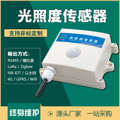 可见光照强度传感器485智能变送器农业大棚环境监检测仪LoRa无线