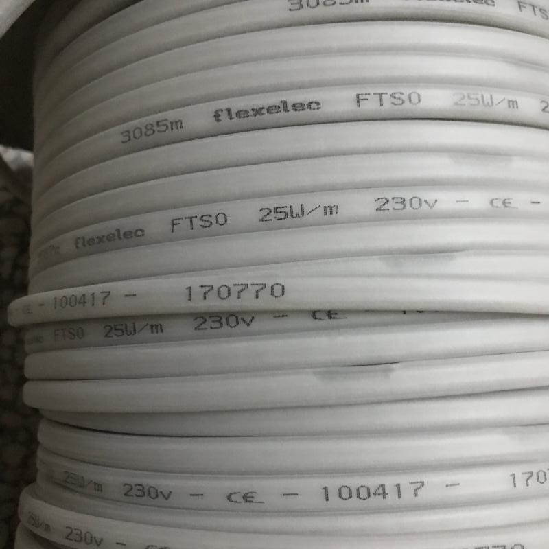 进口flexelec 冷库下水发热线发力斯25w冷库排水发热丝排水加热丝