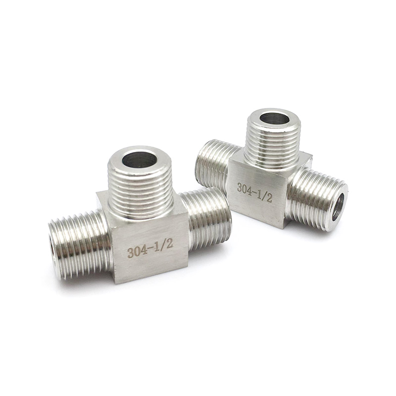 不锈钢外螺纹三通接头高