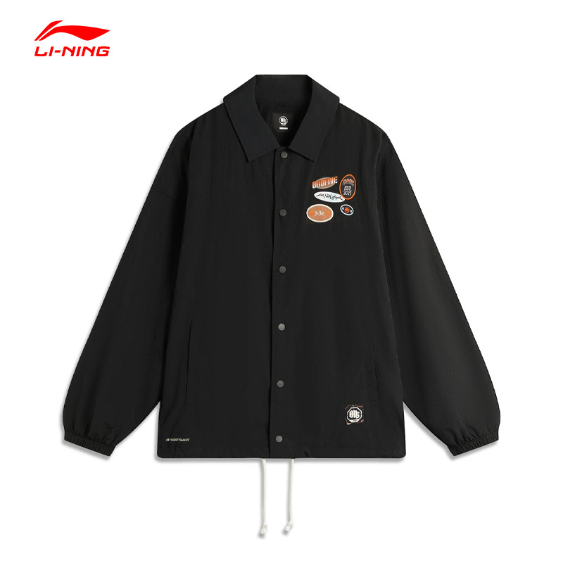 李宁反伍外套防泼水宽松防风