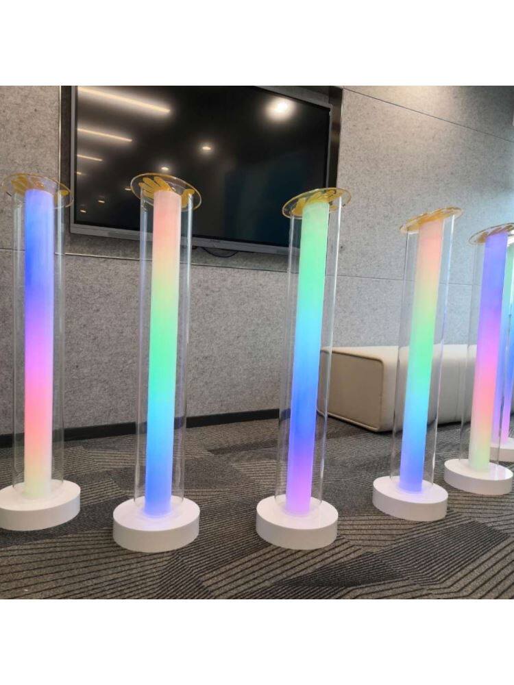 手印发光启动柱开幕庆典仪式企业摆件道具亚克力手掌能量立柱