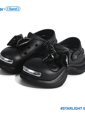 【鞠婧祎同款】Ouder开口笑洞洞鞋女厚底增高外穿拖鞋防滑大头鞋