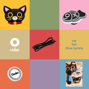 【鞋扣】Ouder 猫咪鞋扣洞洞鞋配饰可爱卡通装饰扣鞋花鞋配件