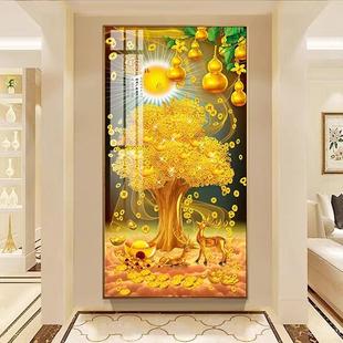 金色摇钱树2024年贴钻十字绣客厅麋鹿钻石绣 葫芦钻石画满钻新款
