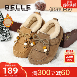 软糯儿童棉鞋 百丽童鞋 加绒保暖休闲鞋 女童复古勃肯棉鞋 2025冬新款