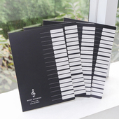 五线谱练习本乐谱本子小学生专业大学生音乐笔记本初学者儿童大间距宽距大格加宽钢琴乐理音符练习本加厚音谱