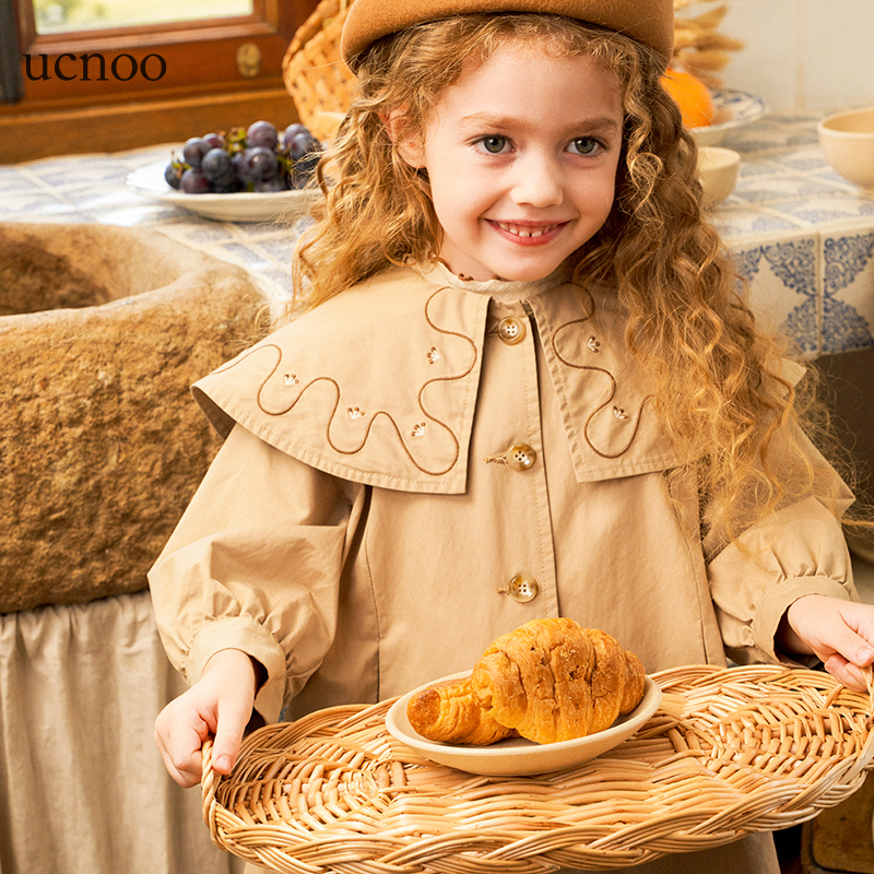 UCNOO/与虫纯棉大翻领宝宝风衣