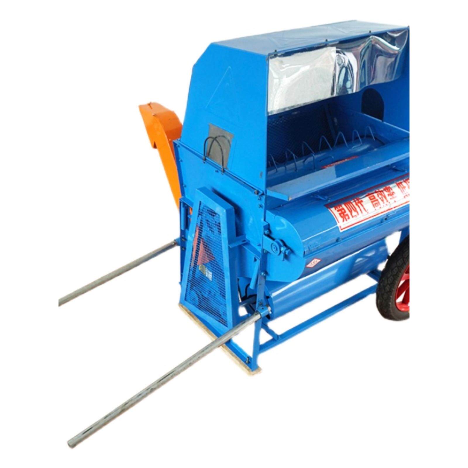 双滚筒水稻小麦脱粒机打谷机自排草农用小型收割机家用手摇脱谷机