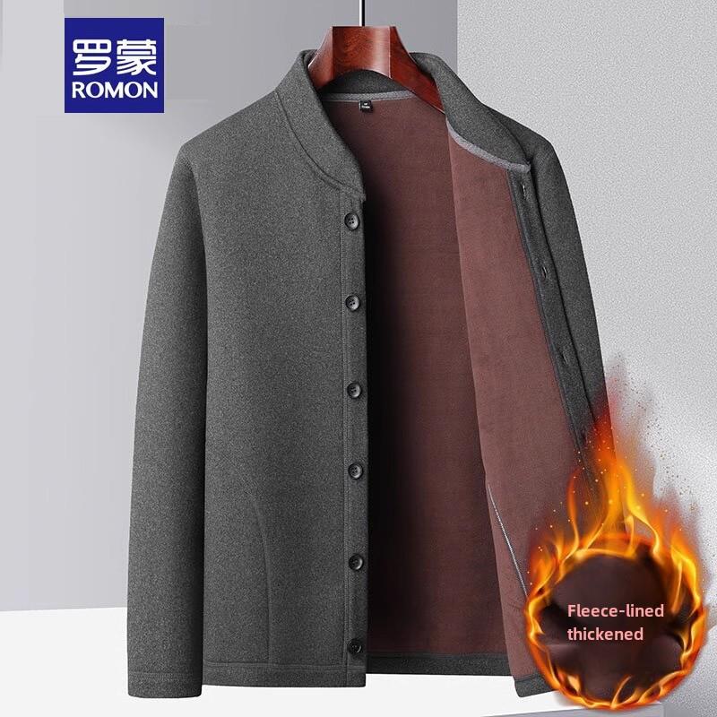 罗蒙中老年爸爸冬装棉衣马甲外套男加绒保暖2024新款内搭秋装上衣