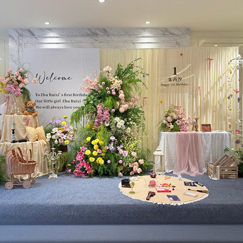 韩式ins风周岁生日布置装饰宝宝百日宴氛围感拍照道具背景墙kt板,节庆用品/礼品,气球,淘宝优惠券,粉丝福利购,淘宝优惠卷