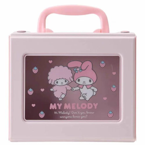 日本正品sanrio三丽鸥mymelody美乐蒂复古收纳手提包首饰盒杂物箱