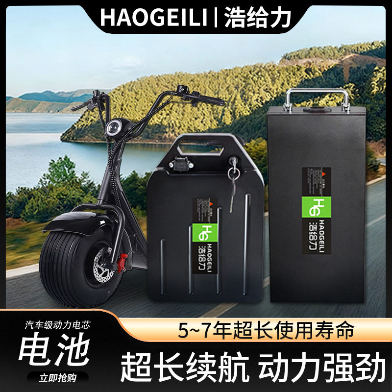 全新哈雷60V通用锂电池通用大容量可拆卸18650通用三元锂电池