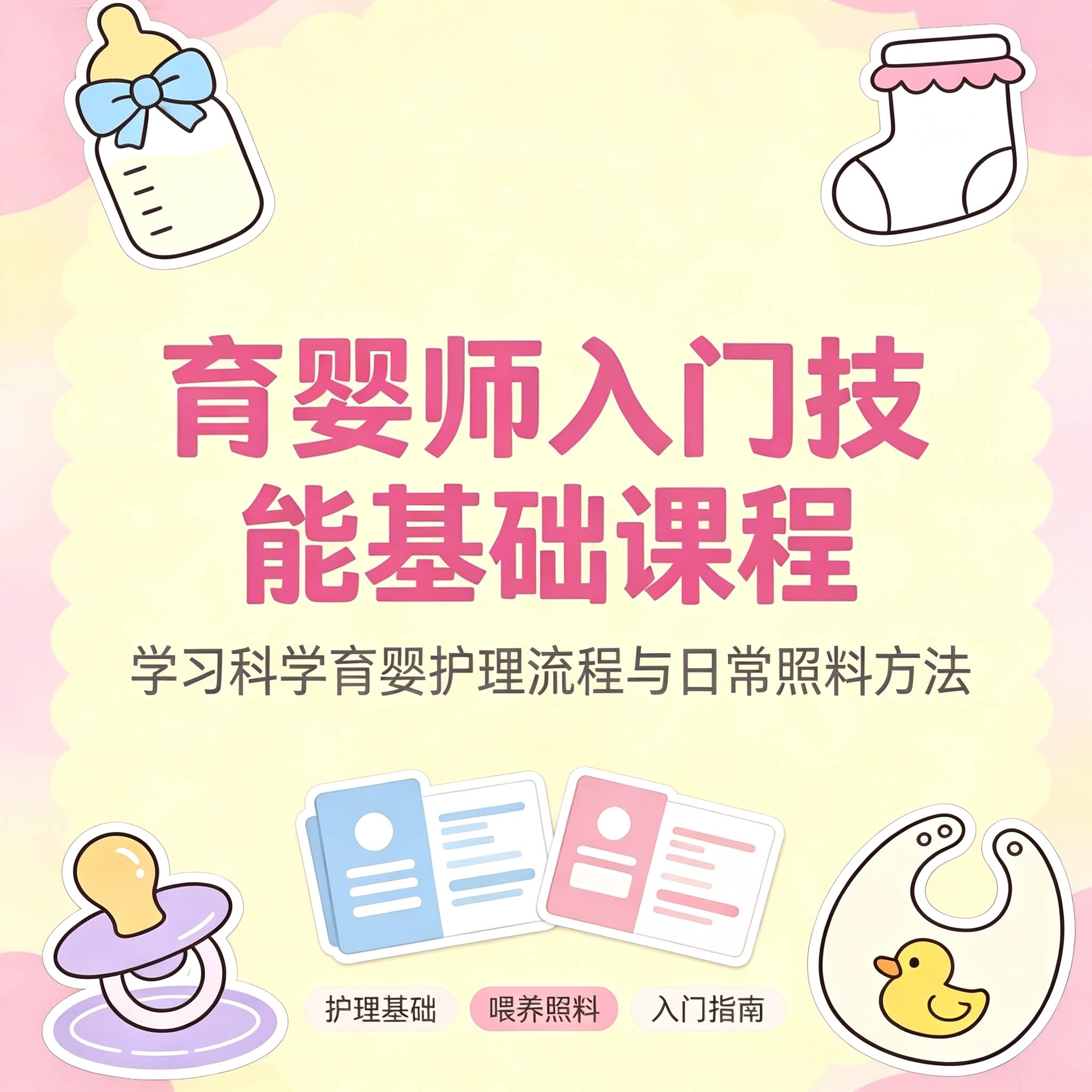 育婴师入门技能教程新生儿科学护理流程日常喂养照料育儿基础教学