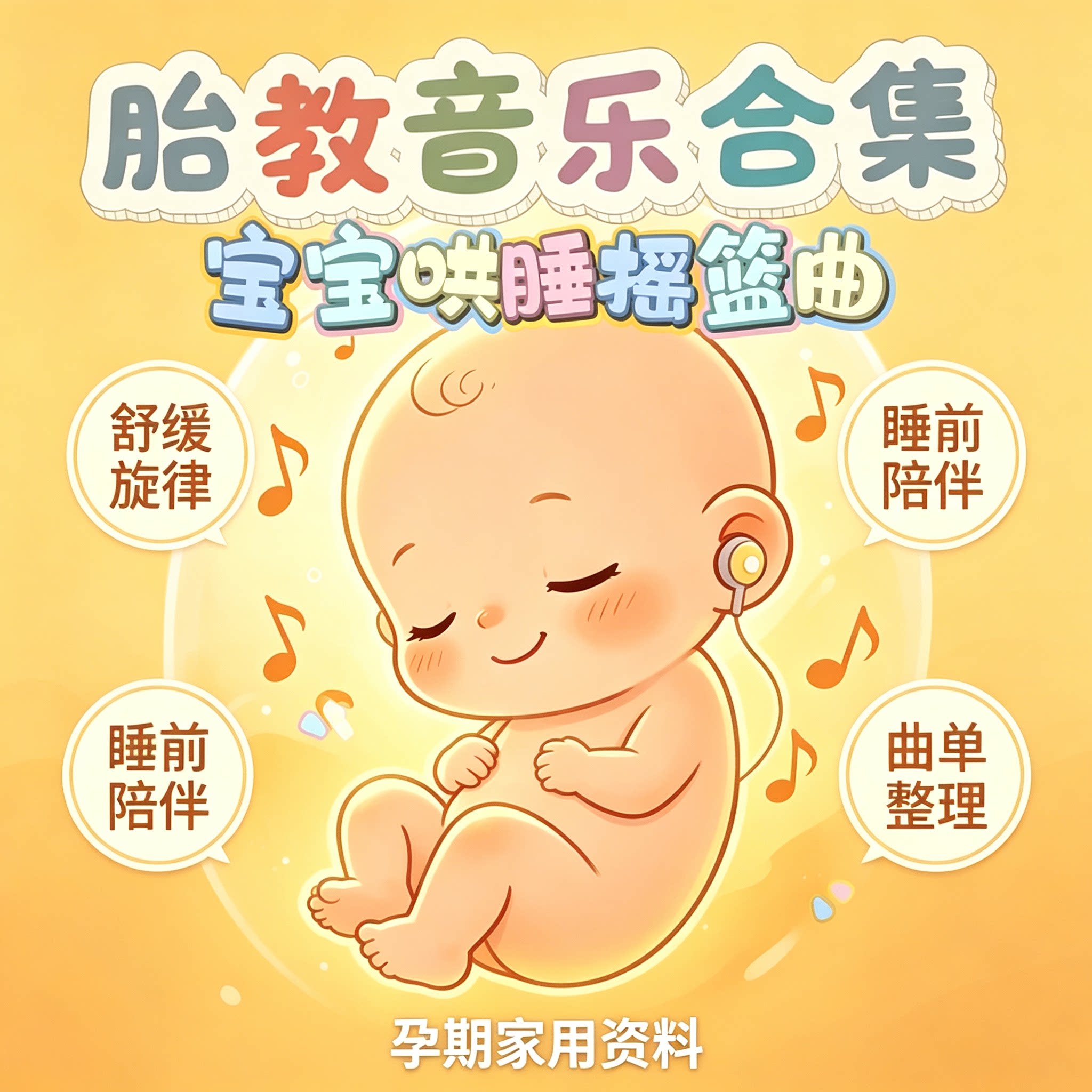 胎教音乐合集宝宝哄睡摇篮曲舒缓旋律睡前陪伴婴幼儿曲单音频资料