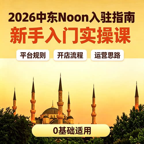 2026中东Noon入驻指南零基础新手开店实操平台规则运营思路全攻略