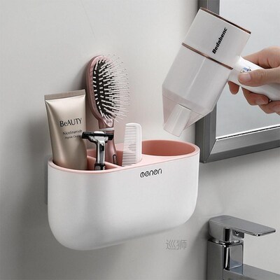 Bathroom finishing brush hair dryer rack wall-mounted shelf