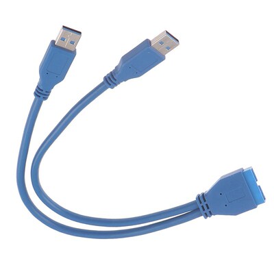 Hot sale Dual 2 Port USB 3.0 Type A Male to 20 Pin Motherboa