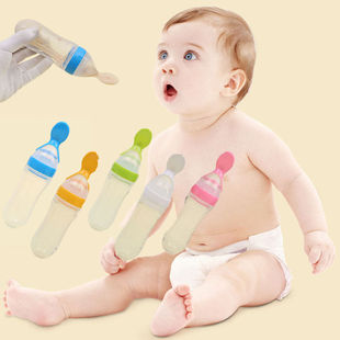 Newborn Squeeze Feeding Bottle Soft Silicone Rice Cereal