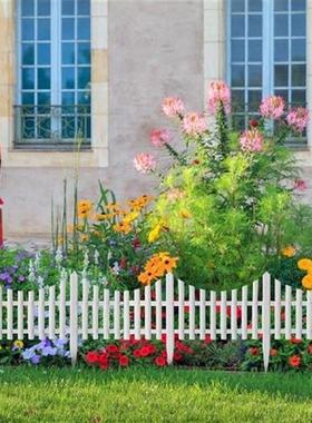4PCS Picket Fence Plastic Garden Border Edge Garden Wedding