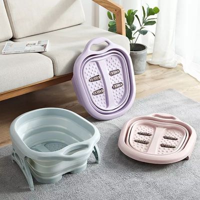Foldable Footbath Foaming Massage Bucket Folding Bathtub