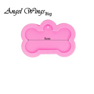 Shiny Dog bone silicone keychain Mold epoxy resin mould dog