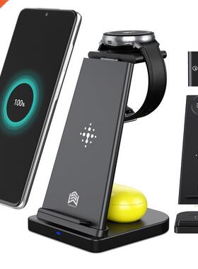 in1 Wireless Charger Stand For Samsung Note 20 S21 S10 Ipho