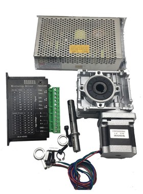 Nema23 1.2NM 56MM Stepper Motor Turbine Worm Gearbox RV30 10