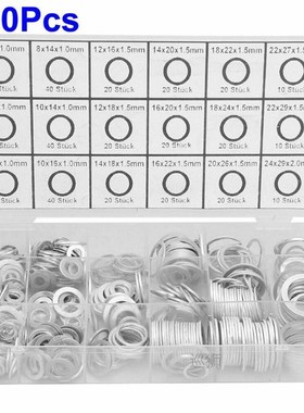 18Sizes 450Pcs Car Engine Oil Drains Plug Aluminum Washer Ga