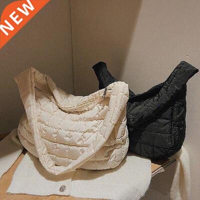 Winter New Lattice Pattern oulder Bag Space Cotton