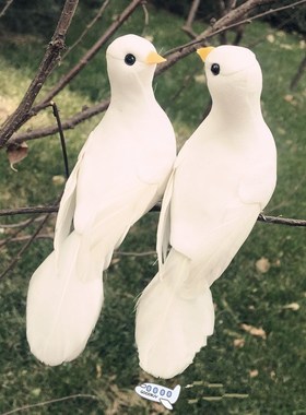 1PCS 12*5*5CM Decorative Doves Artificial Foam Feather Mini