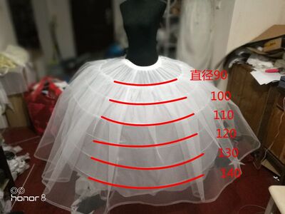 Puffy 6 Hoops Petticoat Crinoline Slip Underskirt For Weddin
