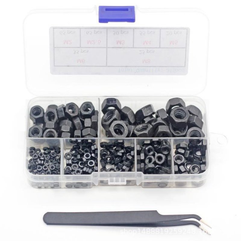 315PCS Carbon Steel Black M2 M2. 5 M3 M4 M5 M6 M8 Hexagon He